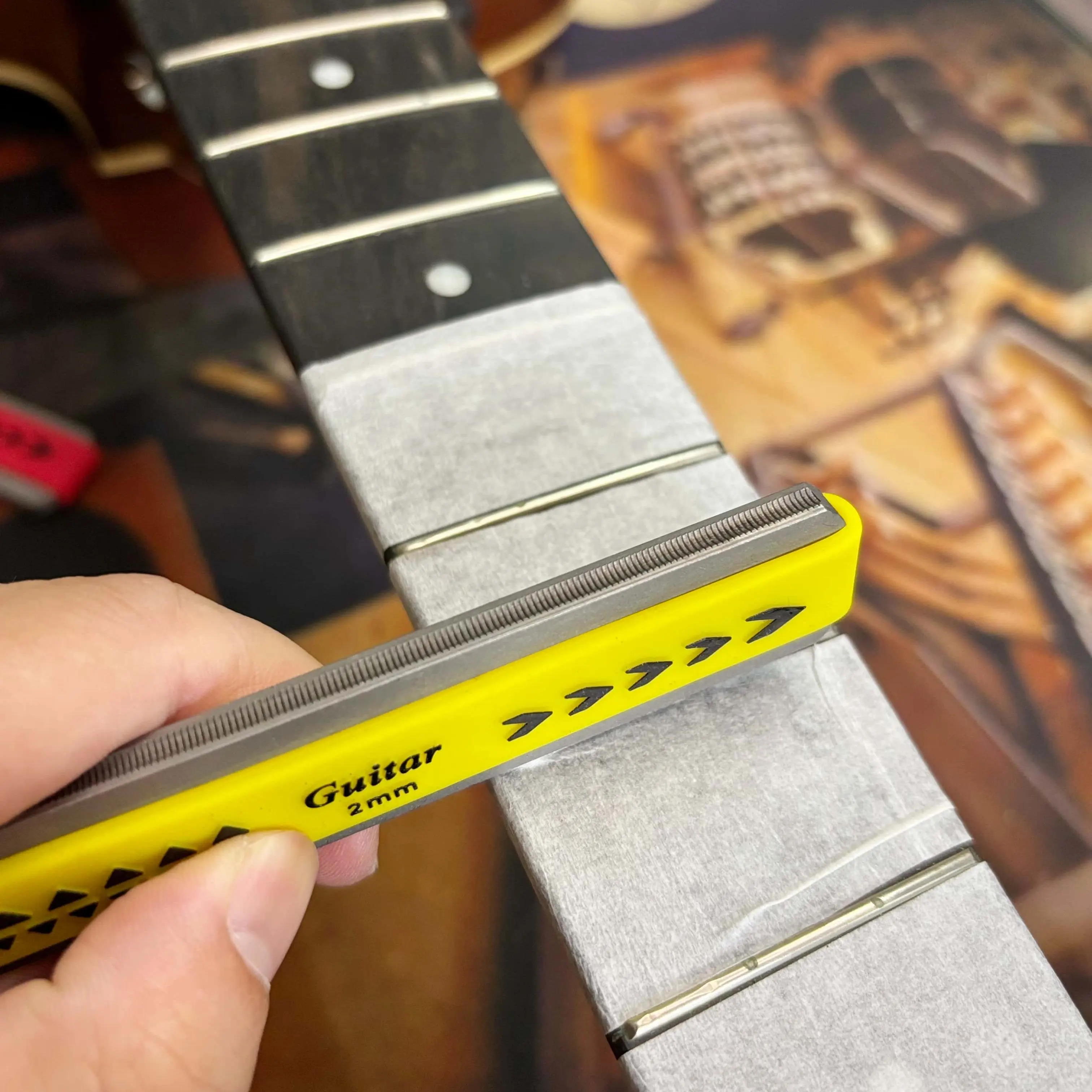 Musical Instrument Note - Gitarren- und Ukulele-Saiten Instrumenten-Griffbrett-Formfeile, doppelseitige Formfeile,