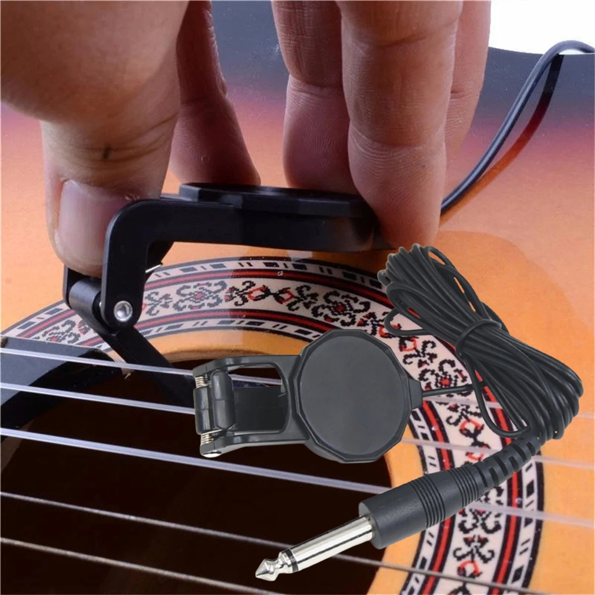 Musical Instrument Note - Audio Jack Clip On Pickup/2,5 M