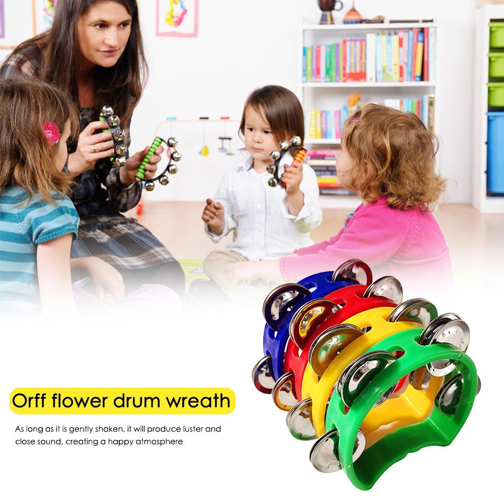 Musical Instrument Games - 4 Stück Tamburin Jingles Rassel Glocke