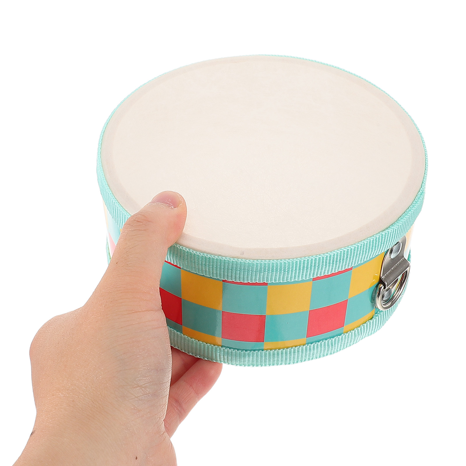 Musical Instrument With Hand - Doppelseitige Kinderhandtrommel aus Holz mit verstellbarem