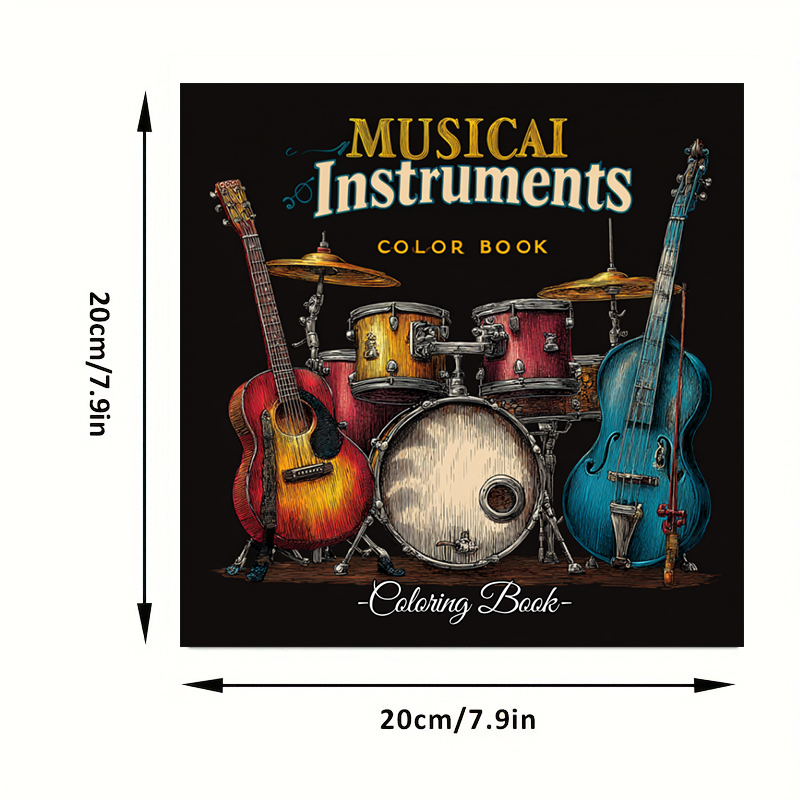 28-seitiges Malbuch für Musiki – Musical Instrument Coloring Pages Bewertung und Preis