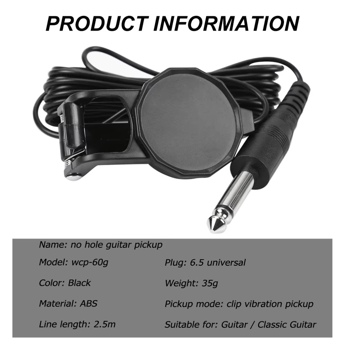 Audio Jack Clip On Pickup/2,5  – Musical Instrument Note Bewertung und Preis