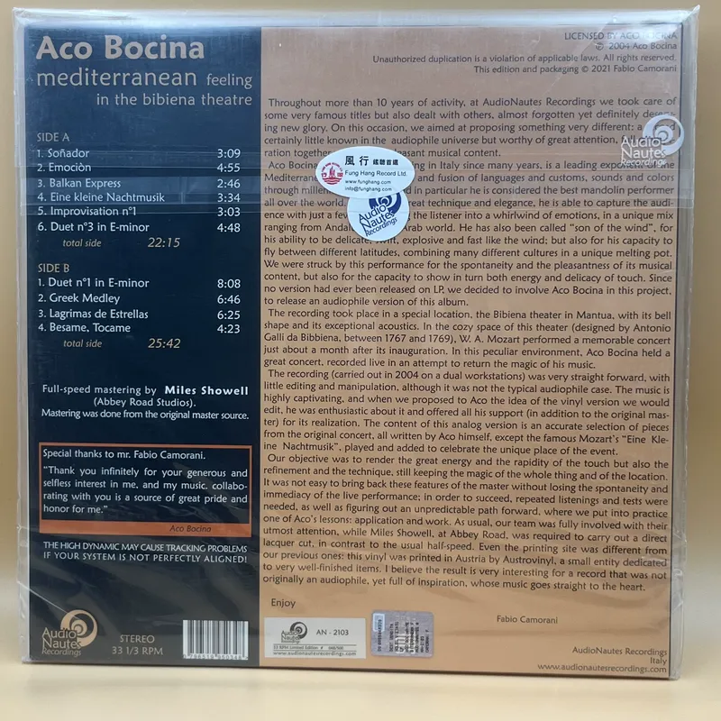 LP Vinyl Pop-Schallplatte Aco  – Mandolin A Style Bewertung und Preis